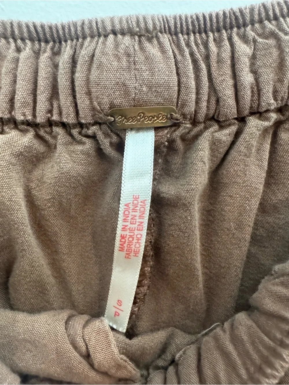 Free People Brown To the Sky Parachute Pants